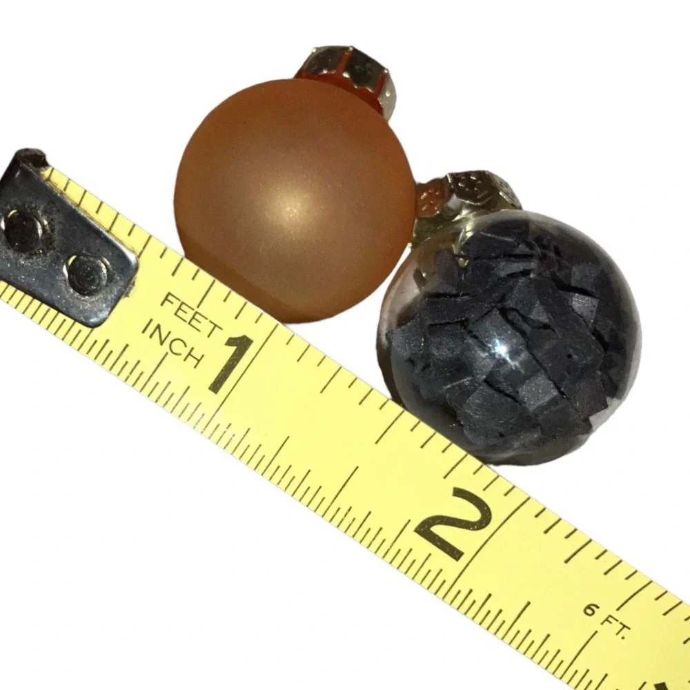 New Halloween Miniature 100 Tree Ball Ornaments Orange & Black 1